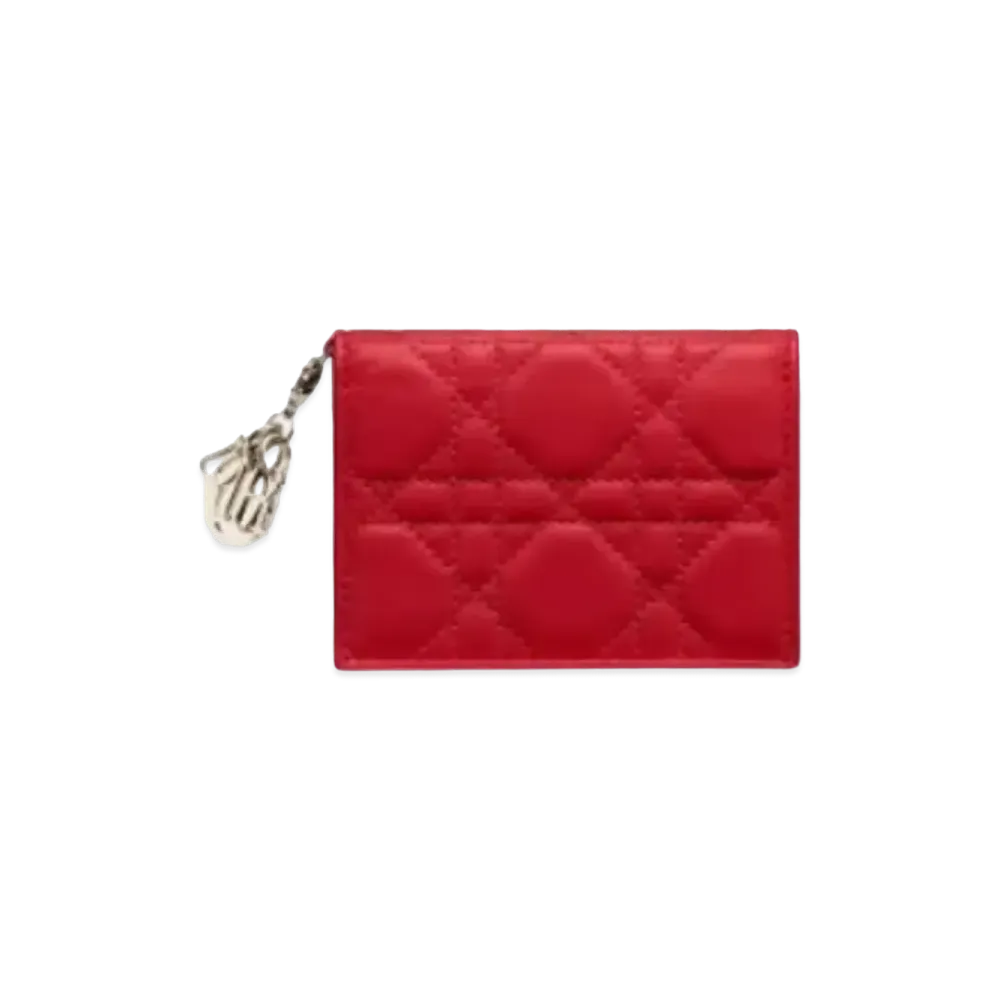 Dior Flap Card Holder "Red"