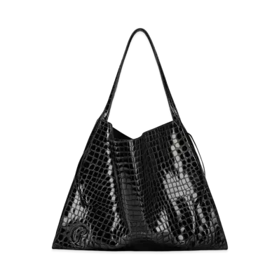 Christian Louboutin Le 54 Tote Bag Alligator Embossed Calf Leather "Black"