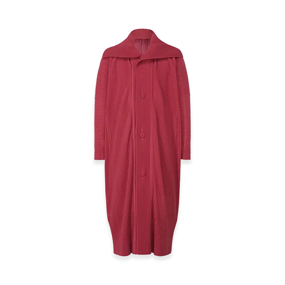 HOMME PLISSE ISSEY MIYAKE Monthly Colors January Long Coat "Liguria Grape Red"