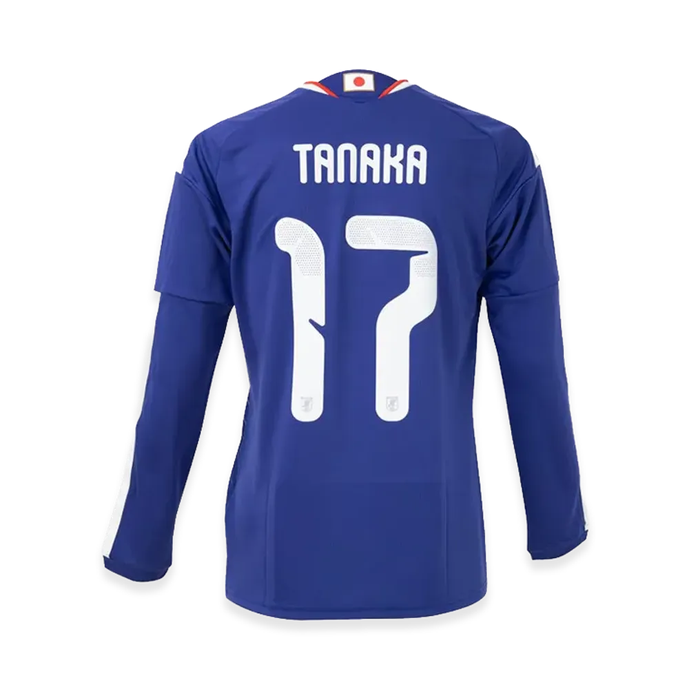 adidas Soccer Japan 2026 Home Replica Long Sleeve Jersey #17 Ao Tanaka "Japan Blue/Ash Blue"
