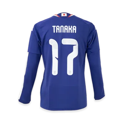 adidas Soccer Japan 2026 Home Replica Long Sleeve Jersey #17 Ao Tanaka "Japan Blue/Ash Blue"