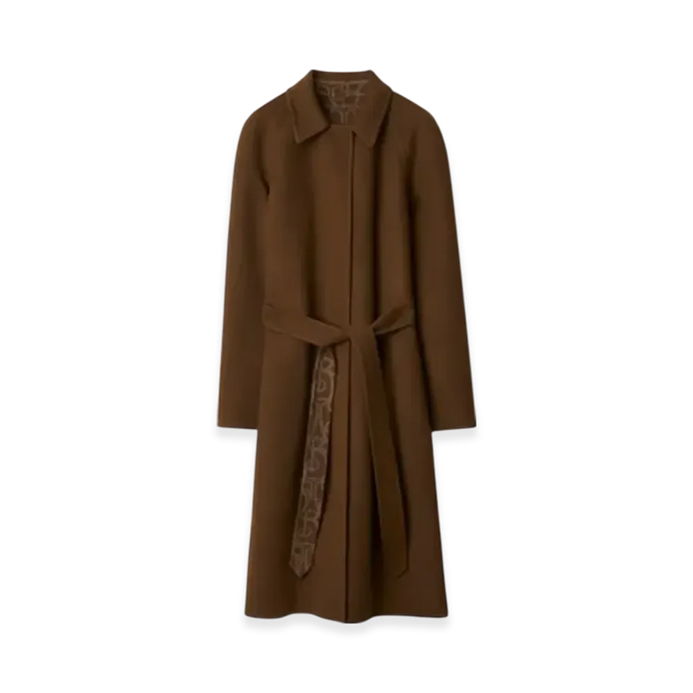 Burberry Wool Cashmere Wrap Coat "Toa/Canvas"