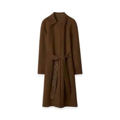 Burberry Wool Cashmere Wrap Coat "Toa/Canvas"