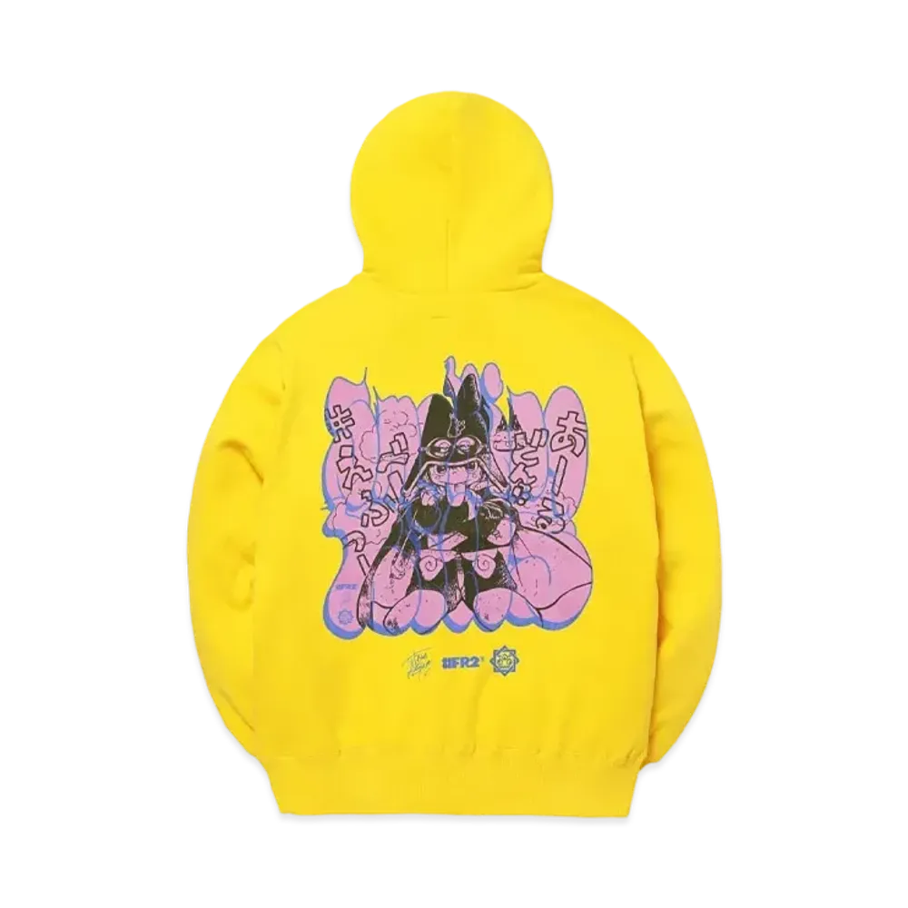 FR2 x Tatsuya Egawa x Shota Nakatsugawa Back Illustration Hoodie "Yellow"