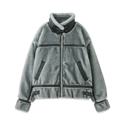 X-Girl B3 Faux Fur Jacket "Ltblue"