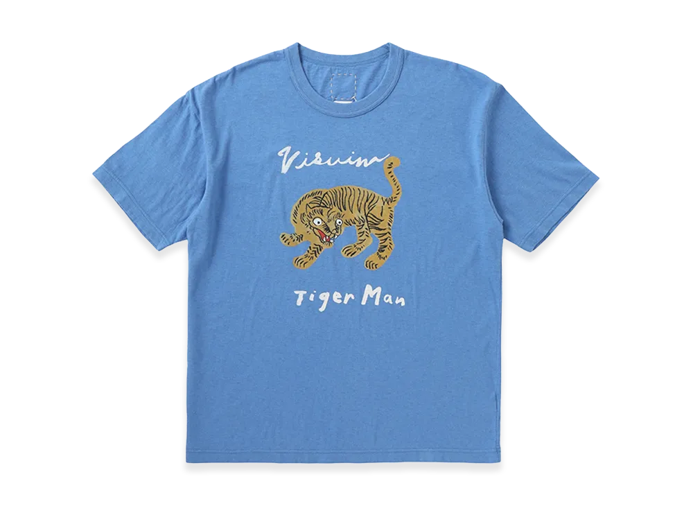 visvim Jumbo Tee S/S Tiger Man "Blue"