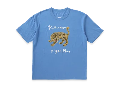 visvim Jumbo Tee S/S Tiger Man "Blue"