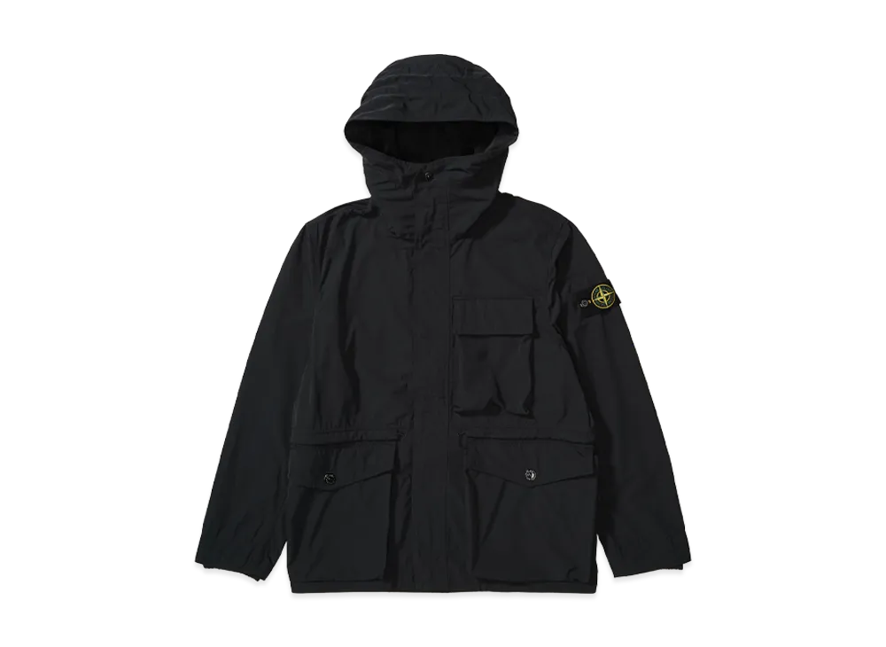 Stone Island Micro Twill Logo Full Zip Blouson "Black"