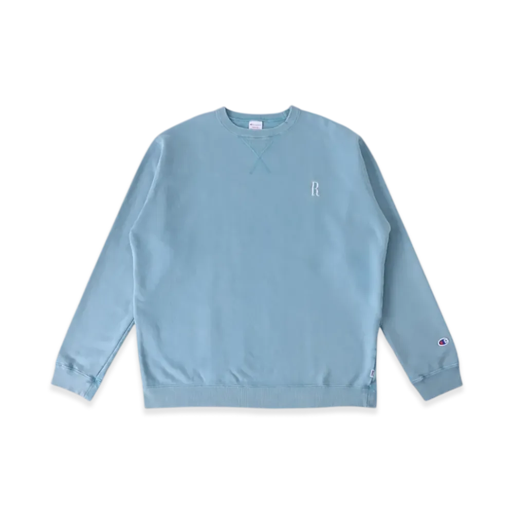 RHC Ron Herman x Champion French Terry R Logo Sweat Pullover "Blue"