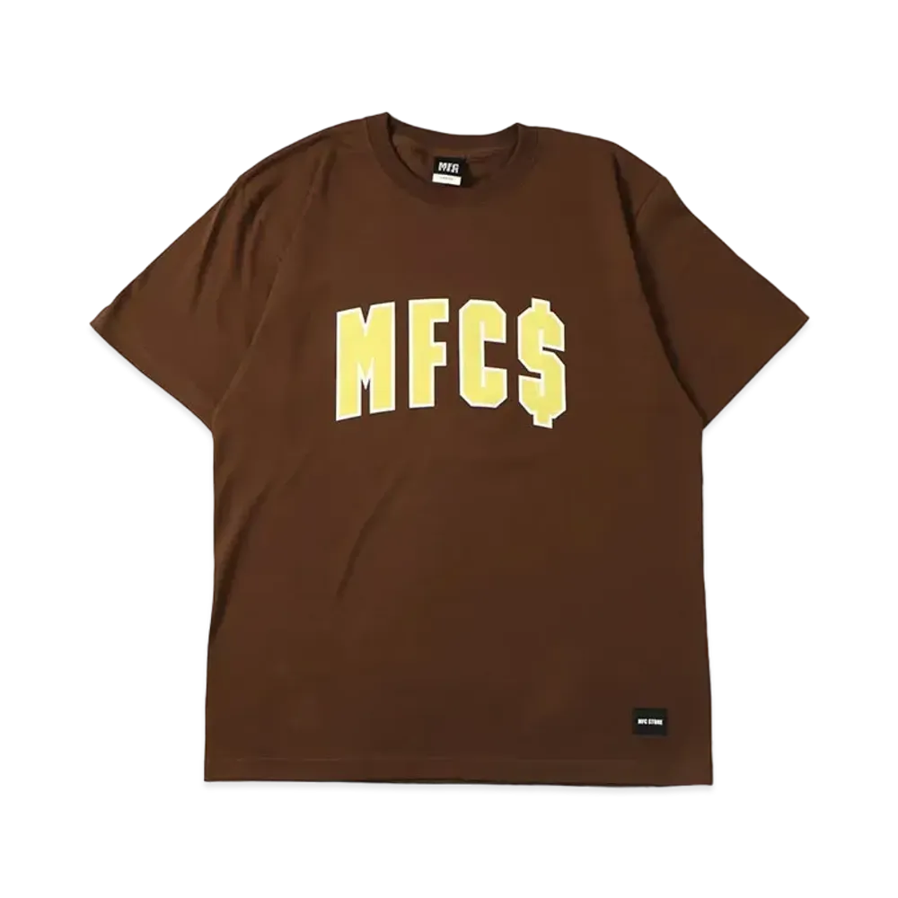 MFC STORE "MFCS" Arch Logo S/S Tee "Dark Brown/Yellow"