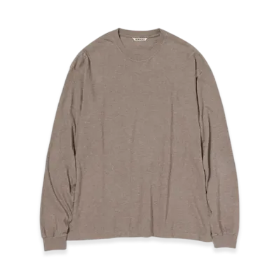 AURALEE Seamless L/S Tee "Top Brown"