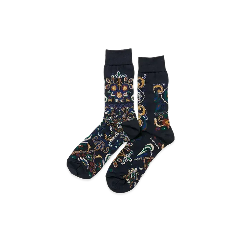 sacai Floral Socks "Navy"