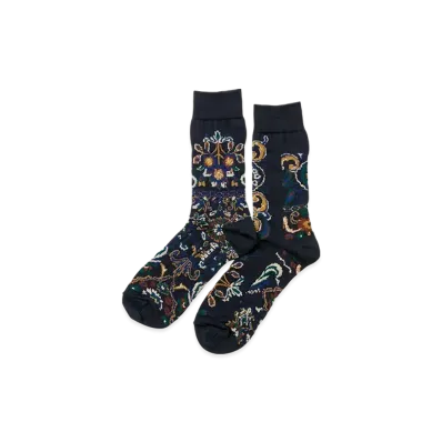 sacai Floral Socks "Navy"