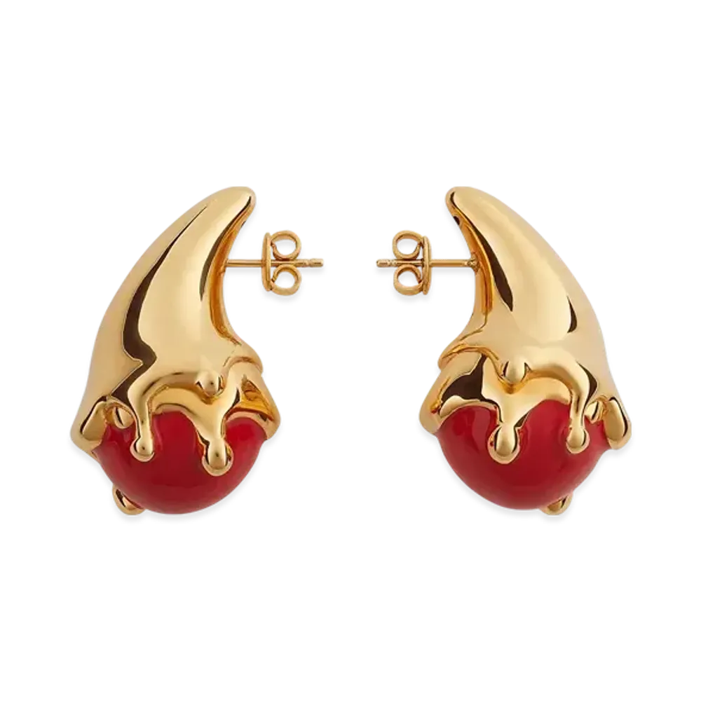 Bottega Veneta Medium Drop Earrings "Chile"