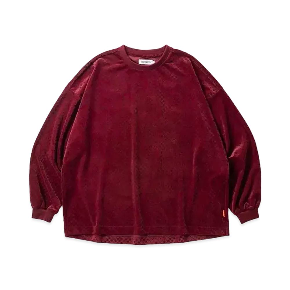 TIGHTBOOTH Dot Velour LS "Burgundy"