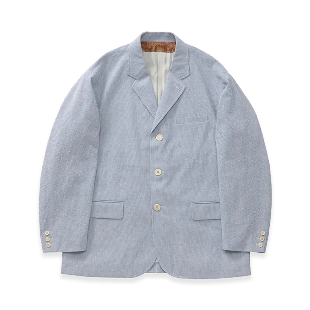 visvim Bowen Blazer Seersucker "Blue"