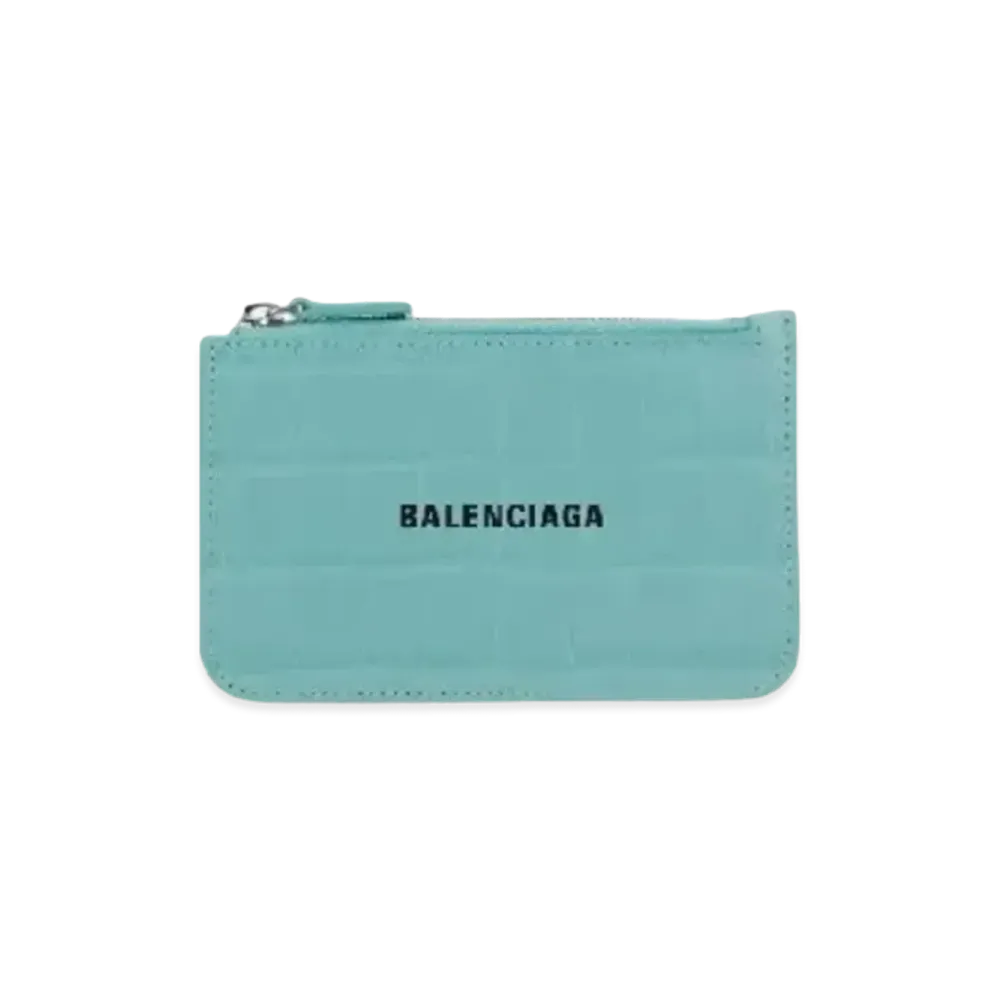 BALENCIAGA Leather Card Holder "Blue"