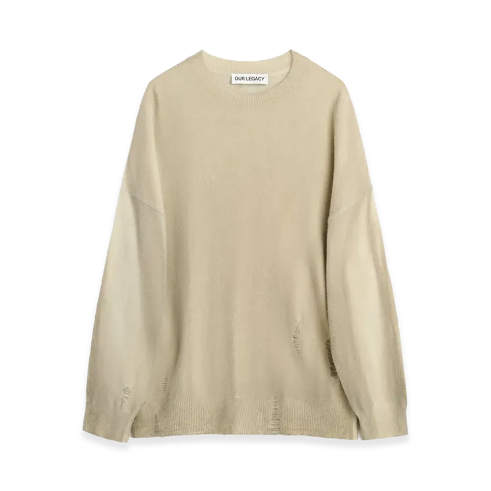 OUR LEGACY Women's Slant Knit "Moss Spray Dye Cherub Wool"