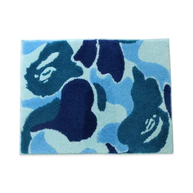 A BATHING APE ABC Camo Rug Mat "Blue"