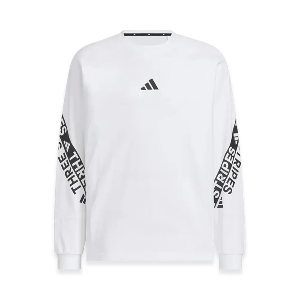 adidas Wording Pack Loose Fit Long Sleeve T-Shirt "White"
