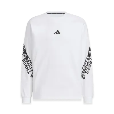 adidas Wording Pack Loose Fit Long Sleeve T-Shirt "White"