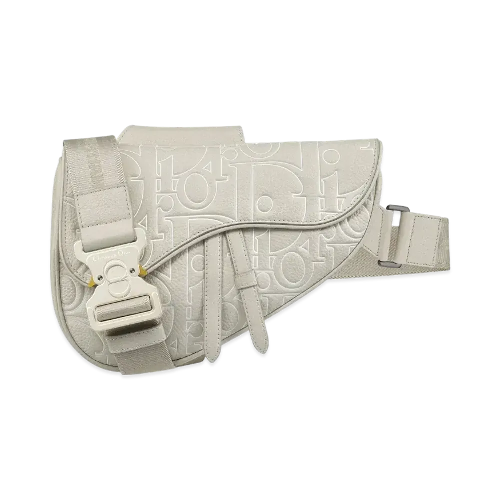 Dior Saddle Bag Dior Gravity Outline Leather and Grained Calfskin "Beige"