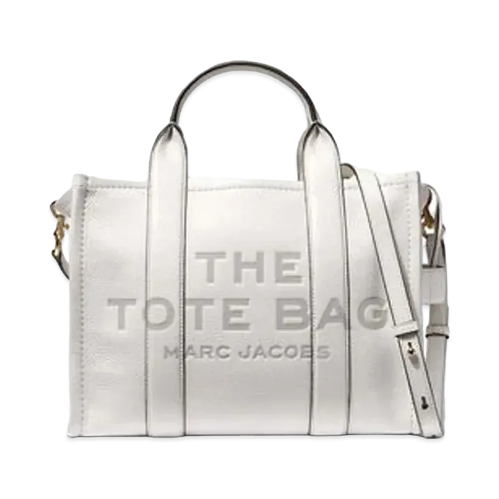 Marc Jacobs The Leather Small Tote Bag "Cotton"