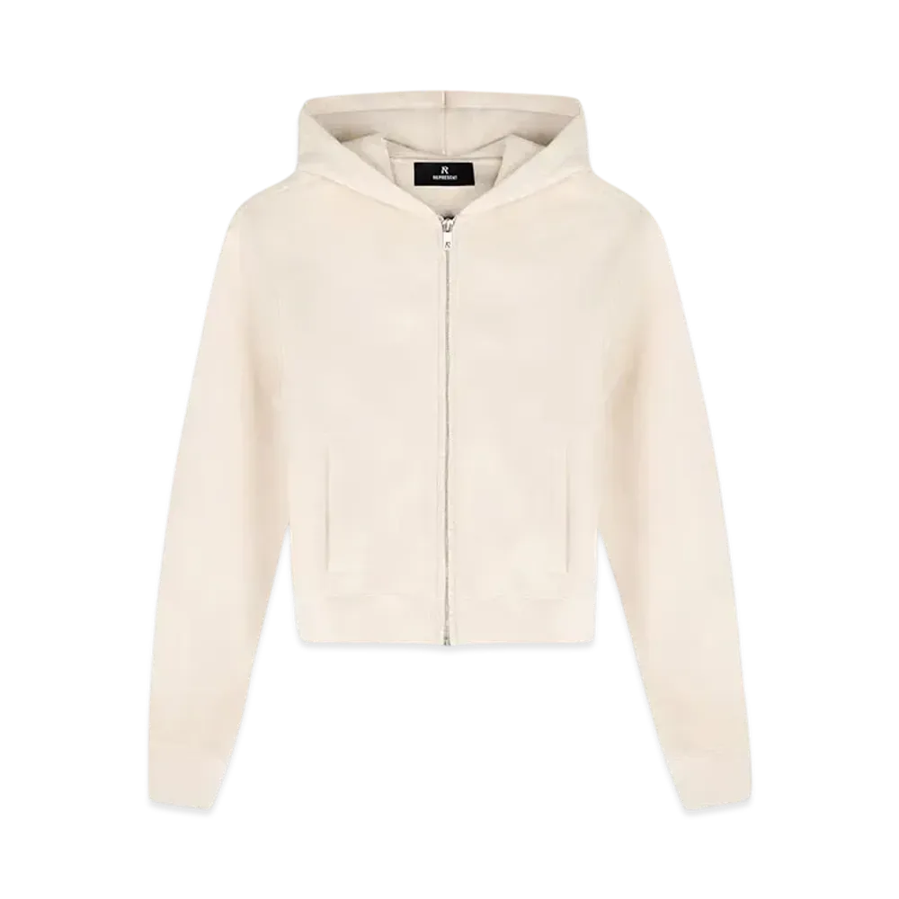 REPRESENT Owners Club Slim Zip Hoodie "Oat Milk"