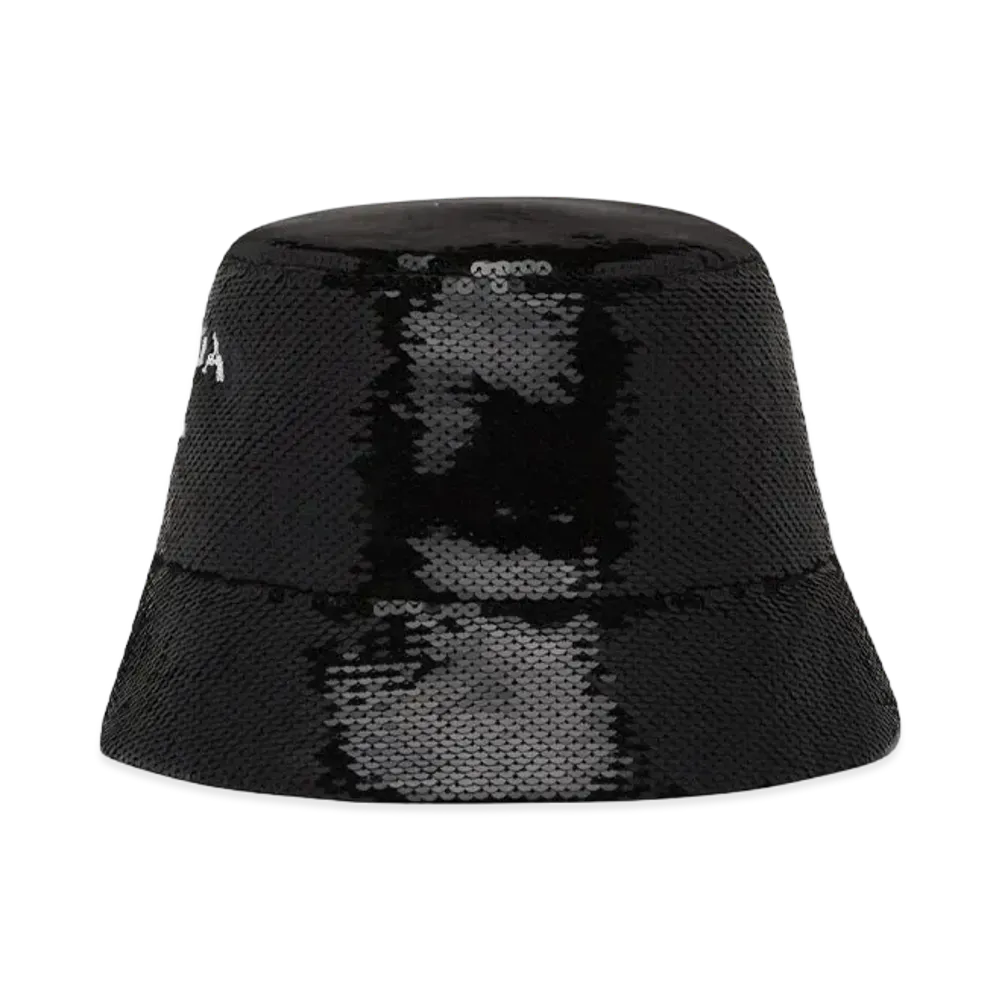 PRADA Sequin Bucket Hat "Black"