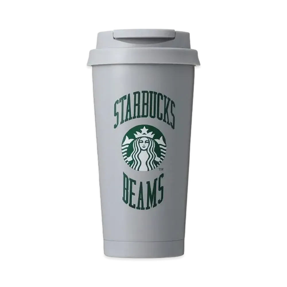 STARBUCKS x BEAMS Recycled Stainless Steel ToGo Logo Tumbler College Design 473ml "Gray"