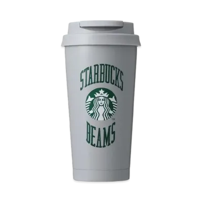 STARBUCKS x BEAMS Recycled Stainless Steel ToGo Logo Tumbler College Design 473ml "Gray"