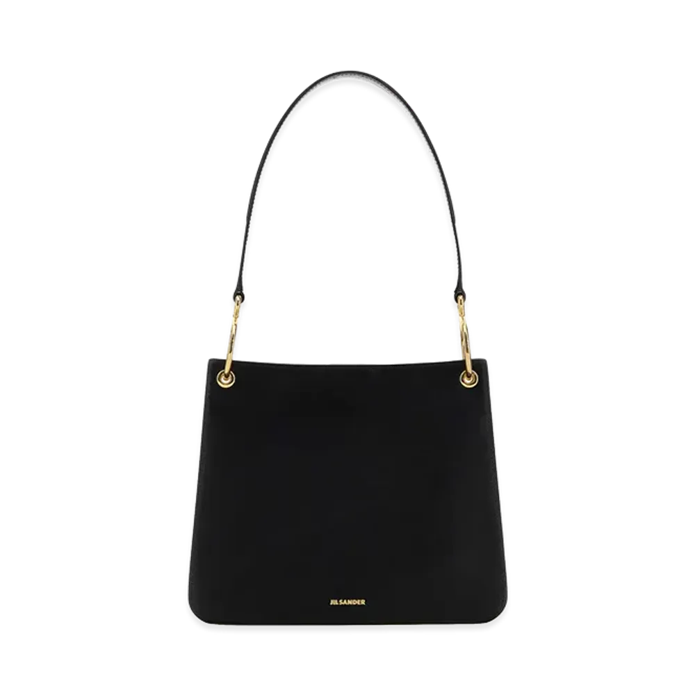 Jil Sander Women's Leather Otto Shoulder Bag "Black"
