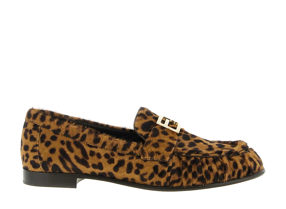FENDI Women's Baguette Pony Hair Loafer "Animalprint"