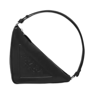 PRADA Triangle Leather Pouch "Black"