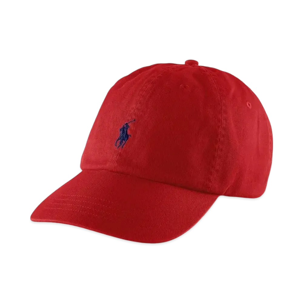 Polo Ralph Lauren Cotton Chino Baseball Cap "Red" 