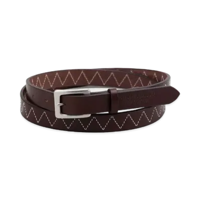 NEIGHBORHOOD Leather Narrow Belt "Brown"