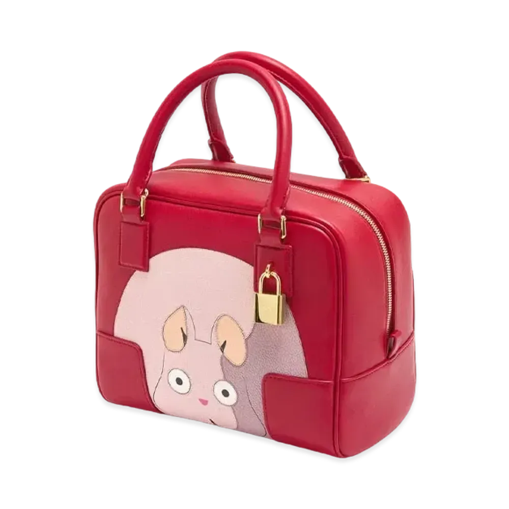 LOEWE x Spirited Away Bo Mouse Amazona 19 Bag In Nappa Calfskin "Rouge"