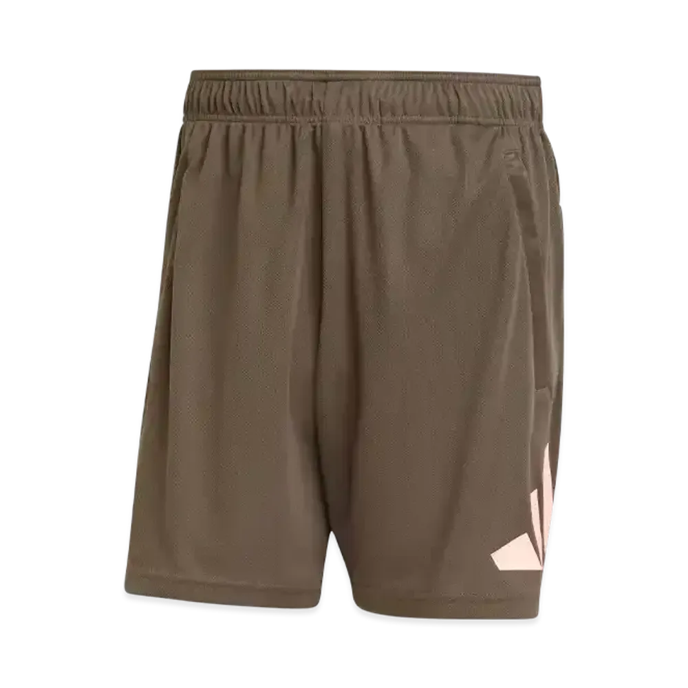 adidas Train Essentials Logo Training Shorts "Shadow Olive/Semi Pink Spark"