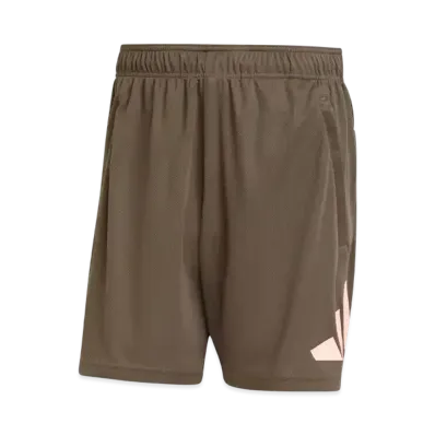 adidas Train Essentials Logo Training Shorts "Shadow Olive/Semi Pink Spark"