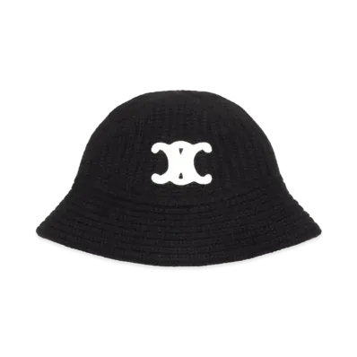 CELINE Seamless Cashmere Bucket Hat "Black"