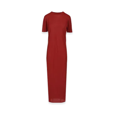 Saint Laurent Women's Wool Dress "Brown/Burgundy"