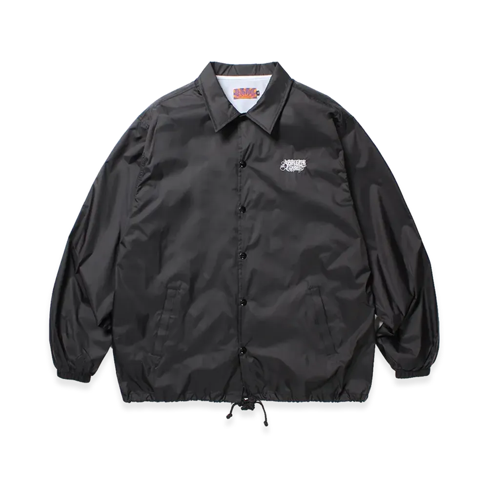 APHRODITEGANG Linen Logo Coach Jacket "Black"