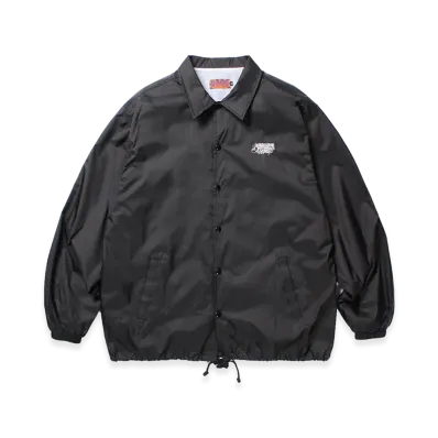 APHRODITEGANG Linen Logo Coach Jacket "Black"