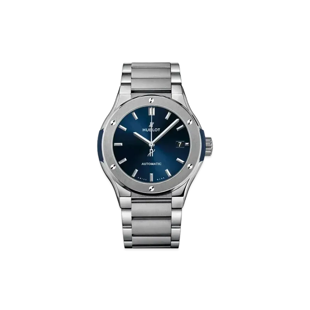 HUBLOT Classic Fusion Blue Titanium Bracelet 33mm