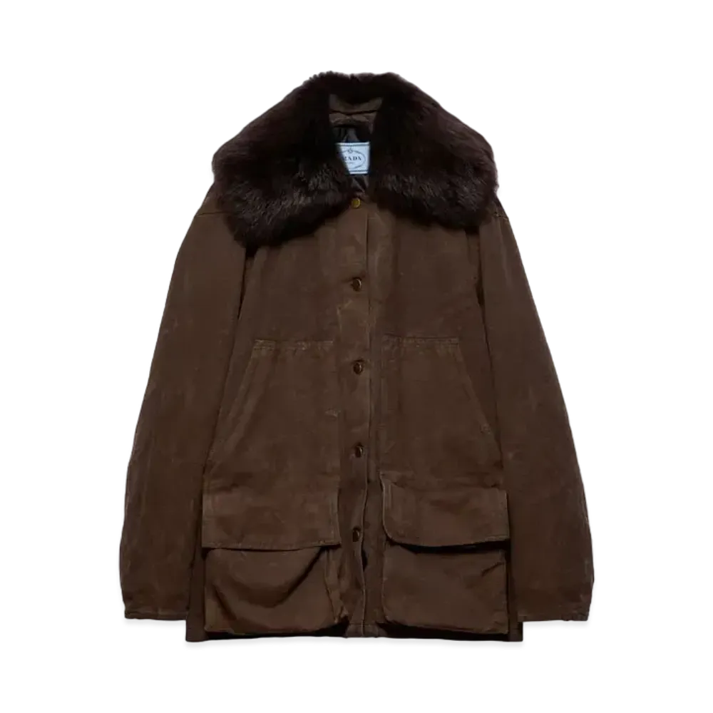 PRADA Women's Canvas Jacket "Brown"