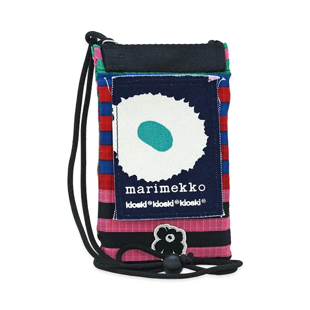 Marimekko Women's Kioski Shoulder Bag Smartphone Case Funny Small Pocket Tasaraita "Multi"