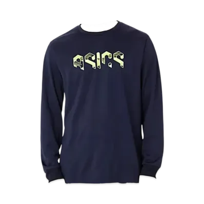 Asics Hex Graphic Dry Long Sleeve Shirt "Midnight/Safety Yellow"