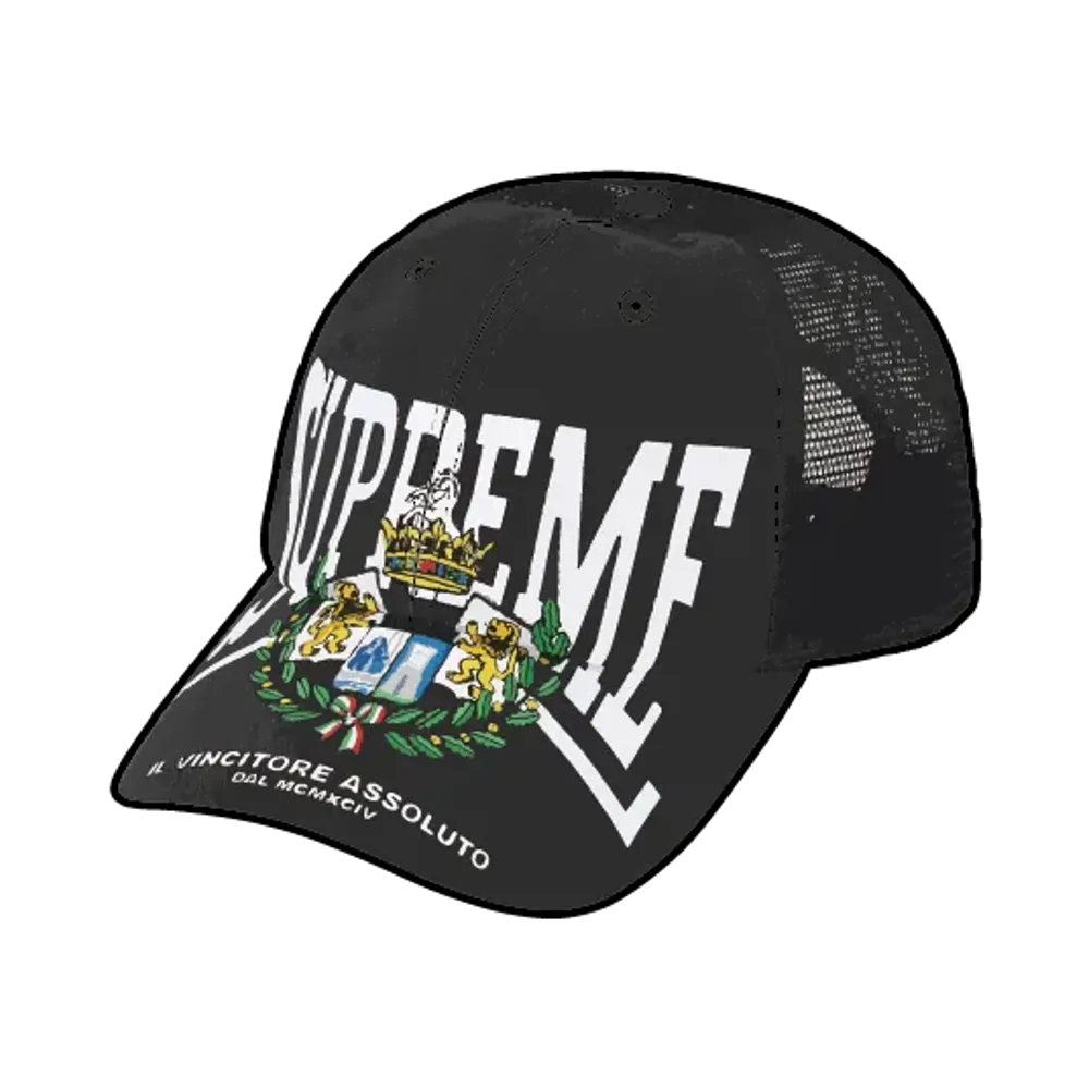 Supreme Crest Mesh Back 6-Panel "Black"