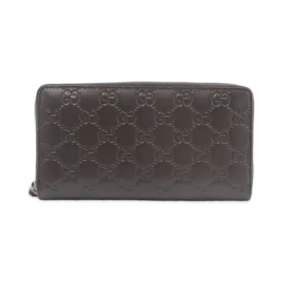 GUCCI Guccissima Round Fastener Wallet "Black"