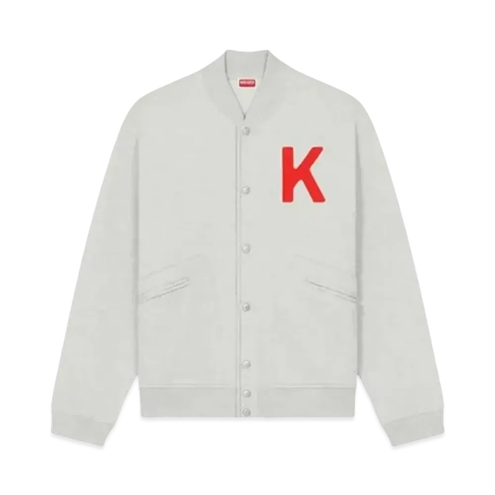 KENZO 'LUCKY TIGER VARSITY' Bomber Jacket "Pale Grey"